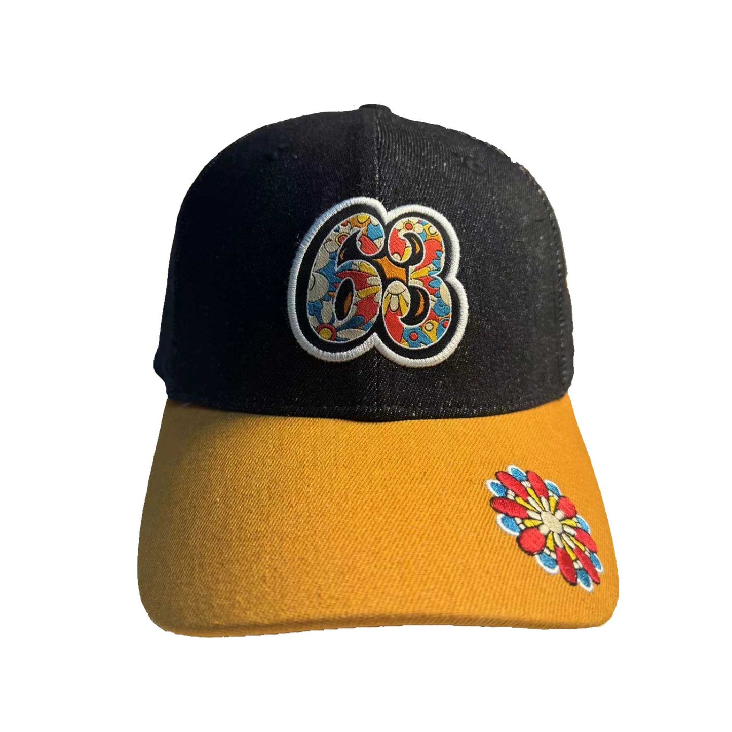 63Nation x Wakahina floral denim cap (black)