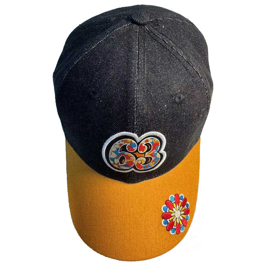 63Nation x Wakahina floral denim cap (black)