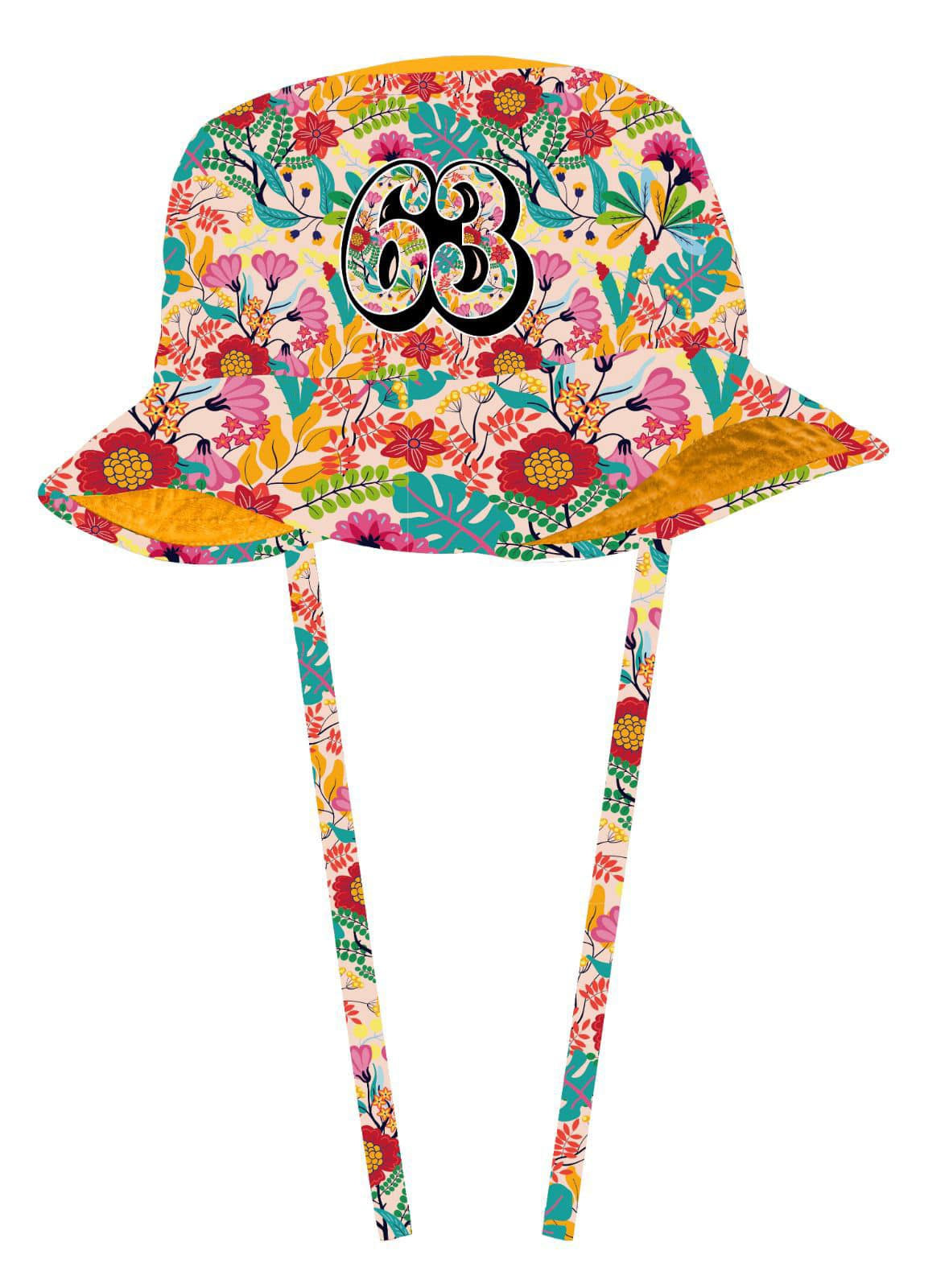 63Nation pink floral bucket hat